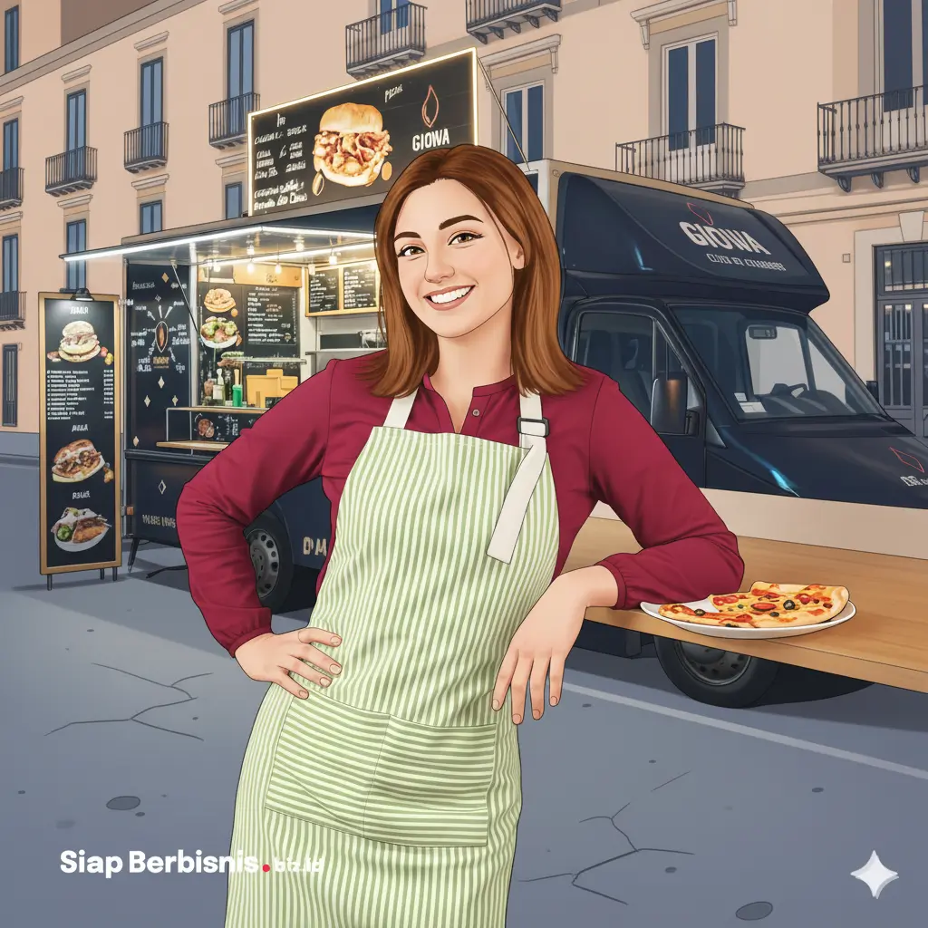 Wanita pizza siapberbisnis.biz.id jualan umkm makanan f&B pizza truck
