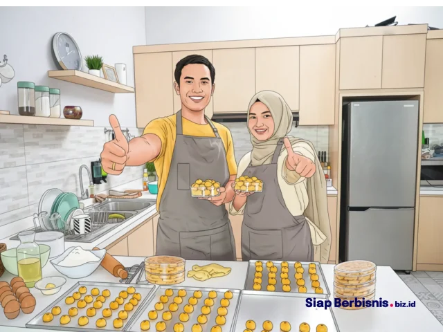 Resep sukses bisnis kue kering rumahan (Nastar, dll.) modal kecil. Pelajari strategi manajemen produksi, penetapan harga, dan pemasaran online di siapberbisnis.biz.id